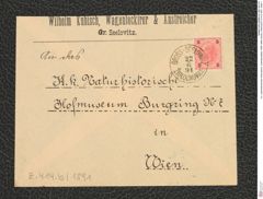 k.k. naturhistorisches Hofmuseum, Intendanzakten 1885-1896 (Hauer), Aktenzahl Z.414.b/1891, Seite 1